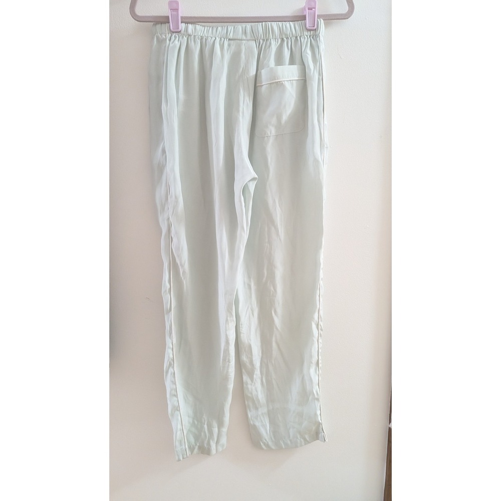 SLEEPY JONES 100% Silk pale blue Pajama lounge Pants Size S luxury Bridal